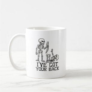 Caneca De Café Eu Tenho Suas Costas Esqueletos de Halloween