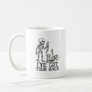 Caneca De Café Eu Tenho Suas Costas Esqueletos de Halloween