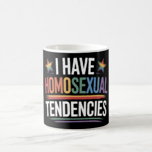 Caneca De Café Eu Tenho Tendências Homossexuais Orgulho LGBTQ Arc