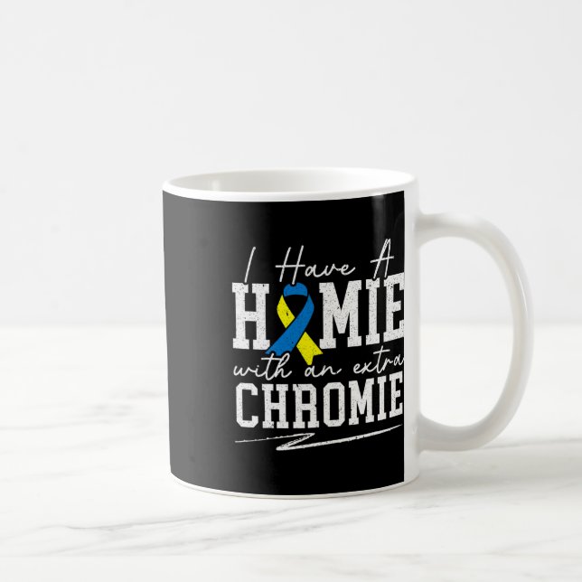 Caneca De Café Eu Tenho Um Amigo Com Um Cromossomo Extra Síndrome (Direita)