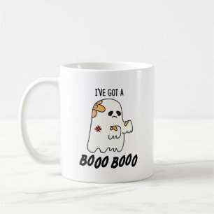Caneca De Café Eu tenho um Boo Boo Boo Cute Halloween ferido Ghos