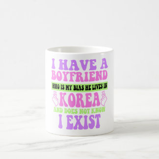 Caneca De Café Eu Tenho Um Namorado Que É Meu Bias Kpop Lover Kdr