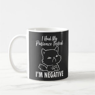 Caneca De Café Eu Testei Meu Paciente Estou Negativo, Gato Engraç
