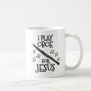 Caneca De Café Eu Toco Oboe Por Jesus, Músico Oboista Cristão