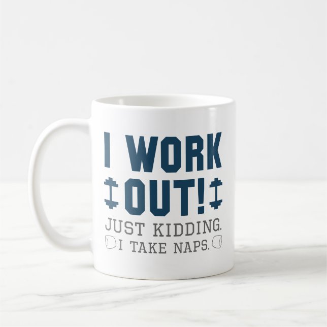 Caneca De Café Eu Trabalho Apenas Brincando Eu Tiro Soneca (Esquerda)