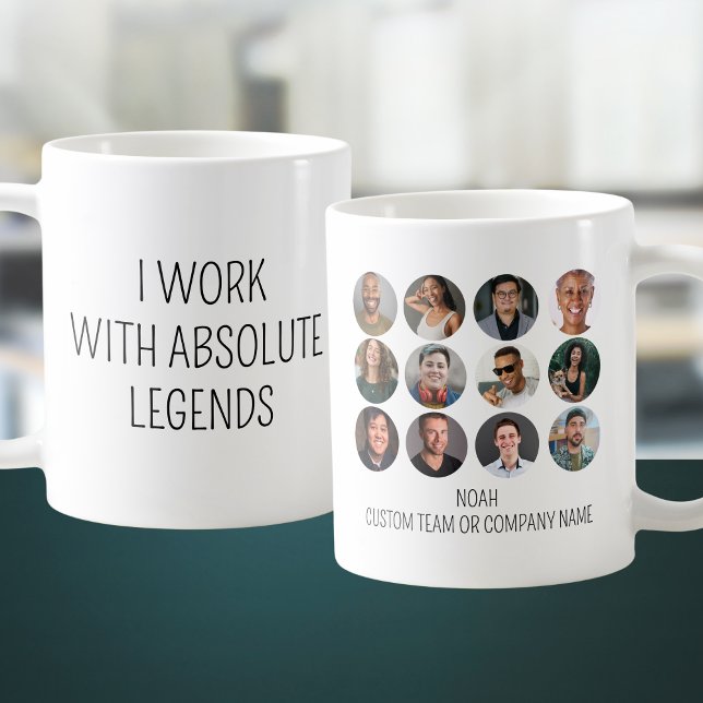 Caneca De Café Eu Trabalho Com Legendas Absolutas 12 Equipe Do Es (I Work With Absolute Legends 12 Photo Office Team Coffee Mug
)