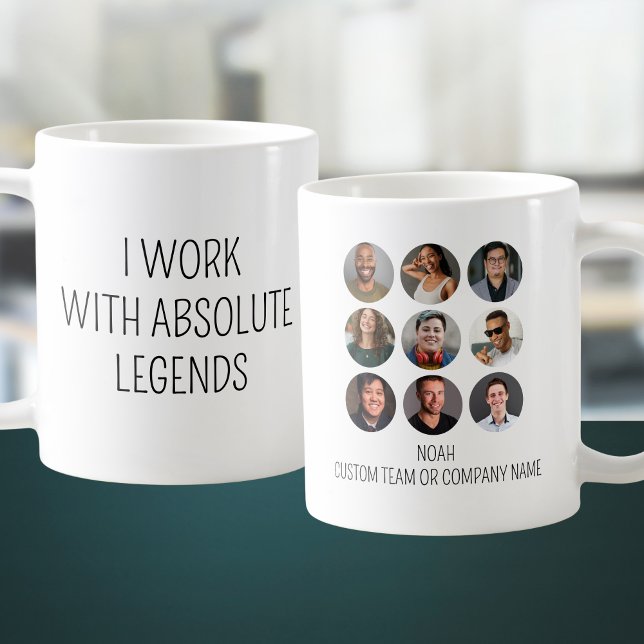 Caneca De Café Eu Trabalho Com Legendas Absolutas 9 Equipe Do Esc (I Work With Absolute Legends 9 Photo Office Team Coffee Mug
)