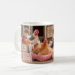 Caneca De Café Eu Trabalho Para Que Minhas Galinhas Tenham Coisas
