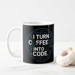 Caneca De Café Eu Transformo Café Em Código – Progra