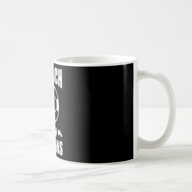 Caneca De Café Eu Treino Futebol de Humanos Pequenos Ll Citação D (Direita)