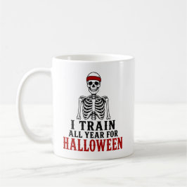 Caneca De Café Eu Treino o Ano Todo Presente Divertido de Hallowe