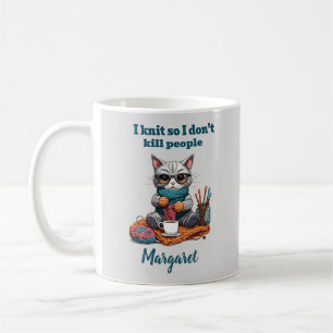 Caneca De Café Eu tricoto para não Matar Pessoas Engraçado