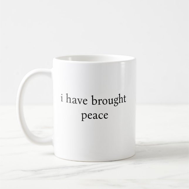 Caneca De Café eu trouxe paz (Esquerda)