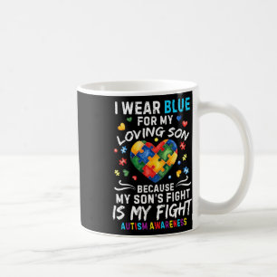 Caneca De Café Eu Uso Azul Pelo Meu Filho Puzzle de Conscientizaç