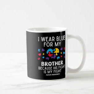 Caneca De Café Eu Uso Azul Pelo Meu Irmão Lutando Contra o Autism