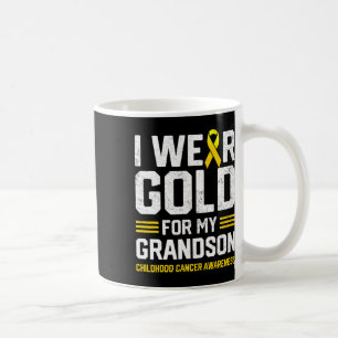 Caneca De Café Eu Uso Dourado Pelo Meu Neto Conscientização do Câ