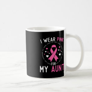 Caneca De Café Eu Uso Rosa Para Minha Tia Apoio ao Câncer de Mama