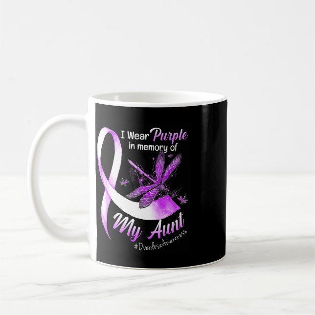 Caneca De Café Eu Uso Roxo Em Memória Da Minha Tia Conscientizaçã (Esquerda)