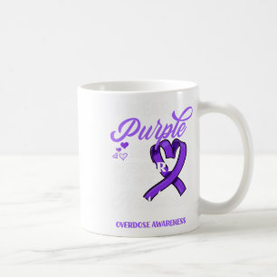 Caneca De Café Eu Uso Roxo Em Memória Da Sobredose Do Meu Marido