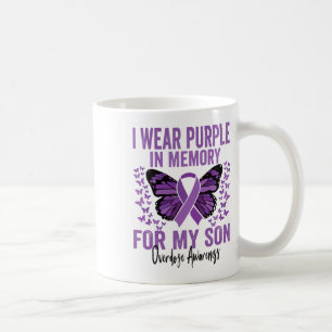 Caneca De Café Eu Uso Roxo Em Memória Do Meu Filho Conscientizaçã