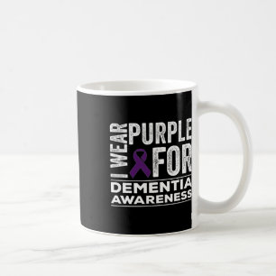 Caneca De Café Eu Uso Roxo Para a Conscientização da Demência Hei