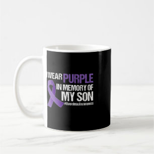 Caneca De Café Eu Uso Roxo Para a Conscientização sobre Overdose