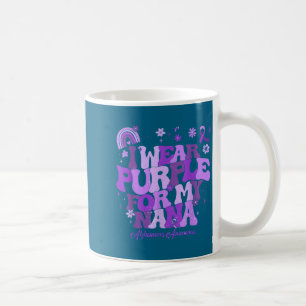 Caneca De Café Eu uso roxo para a demência da minha nana alzheime