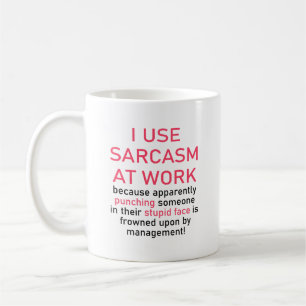 Caneca De Café Eu Uso Sarcasmo no Trabalho Camiseta Divertida par