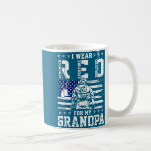 Caneca De Café Eu uso sextas-feiras vermelhas em apoio ao meu avô