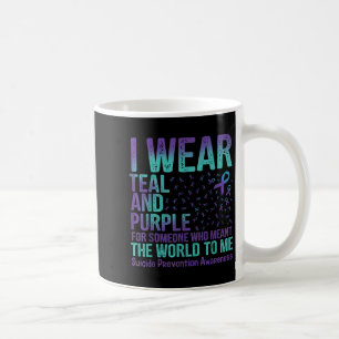 Caneca De Café Eu Uso Verde-azulado & Roxo Para Prevenção do
