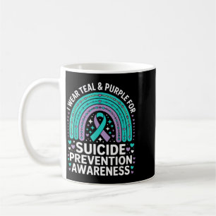 Caneca De Café Eu Uso Verde Azulado Roxo Para Conscientização Sob