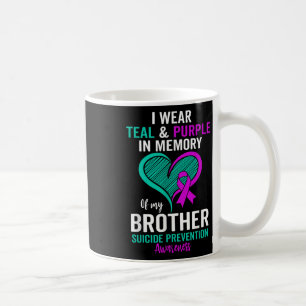 Caneca De Café Eu Uso Verde Turquesa E Roxo Em Memória Do Meu Irm