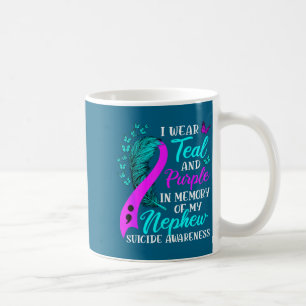 Caneca De Café Eu Uso Verde Turquesa Roxo Em Memória Do Suicídio