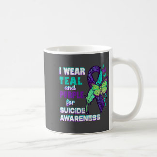 Caneca De Café Eu Uso Verde Turquesa Roxo Para Conscientização So