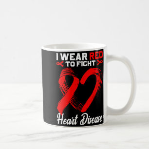 Caneca De Café Eu Uso Vermelho Para Combater a Consciencialização