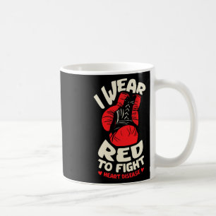 Caneca De Café Eu Uso Vermelho Para Lutar Contra Uma Doença Cardí