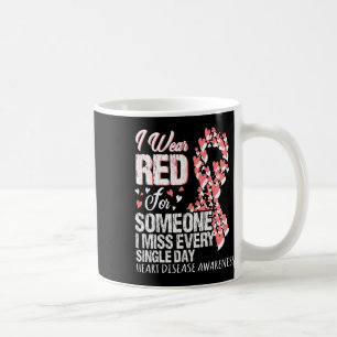 Caneca De Café Eu Uso Vermelho Por Alguém Que Eu Sinto Falta Todo
