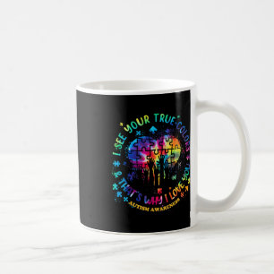 Caneca De Café Eu Vejo O Seu Verdadeiro Autismo Quebra-cabeça do 