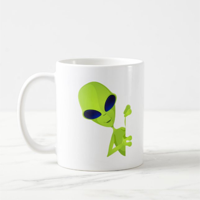 Caneca De Café Eu venho na Alienígena da Paz (Esquerda)