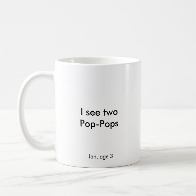 Caneca De Café Eu ver dois Pop-pop (Esquerda)