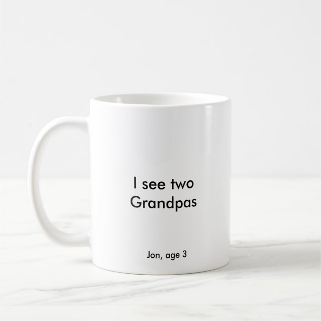 Caneca De Café Eu ver dois vovôs (Esquerda)