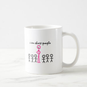 Caneca De Café Eu ver pessoas curtas