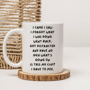Caneca De Café Eu Vi Que Esqueci O Que Estava Fazendo, Sarcástico