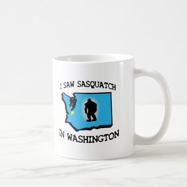 Caneca De Café Eu vi Sasquatch em Washington (Direita)