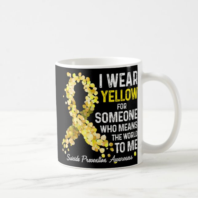 Caneca De Café Eu Visto Amarelo Para Alguém Que Perca A Prevenção (Direita)