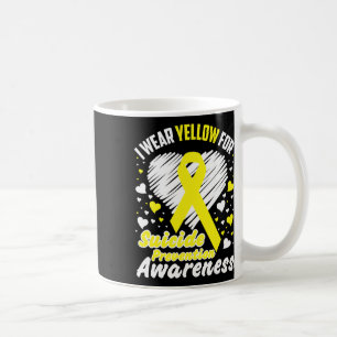 Caneca De Café Eu Visto Amarelo Pela Consciência Da Prevenção Ao