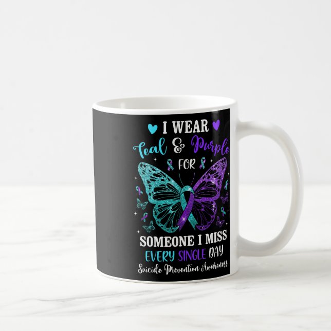 Caneca De Café Eu Visto Awarenes Para Prevenção Do Suicídio Em Te (Direita)