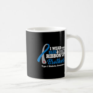 Caneca De Café Eu Visto Azul E Cinza Para Meu Irmão Diabetes Warr