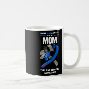 Caneca De Café Eu Visto Azul E Cinza Para Minha Mãe Diabetes Tipo