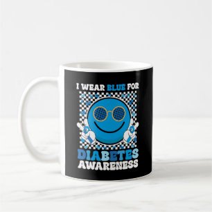 Caneca De Café Eu Visto Azul Para A Consciência Da Diabetes T1D S